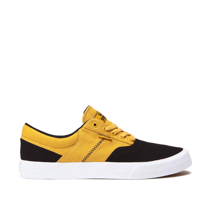 Zapatillas Bajas Supra Argentina Hombre - COBALT Amarillo / Negras (IUELB-8571)